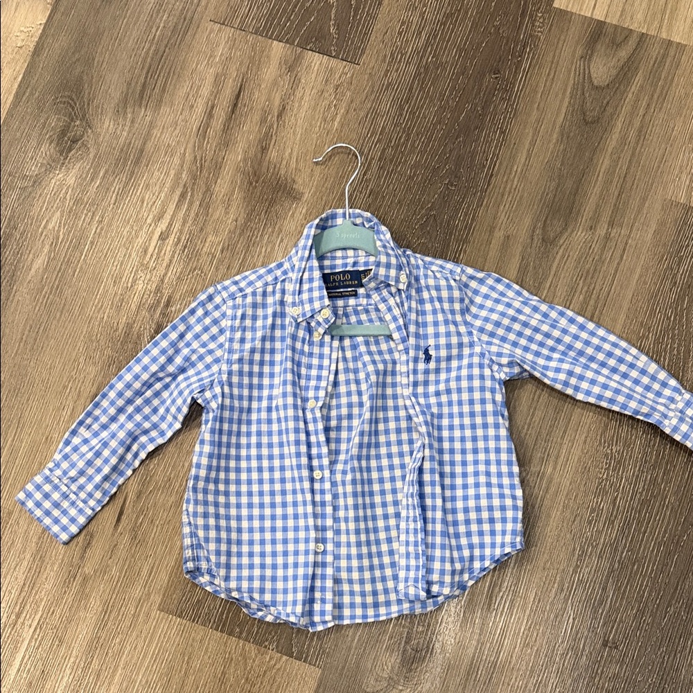Polo by Ralph Lauren Kids Blue Gingham Shirt